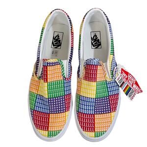NWT Vans Classic Slip On Sneaker Pride Multi True White Sz Mens 11 VN0A33TB3WJ